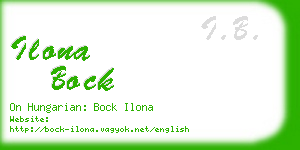 ilona bock business card